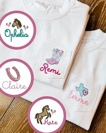 Rodeo Pocket Tee- Girl