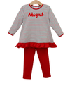 Pre Order: Christmas Candy Stripe Ava Pants Set