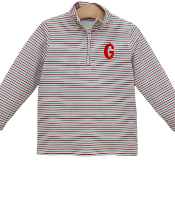 Pre Order: Christmas Candy Stripe Evan Pullover