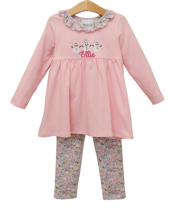 Pre Order: Frosty Friends Ruffle Pants Set