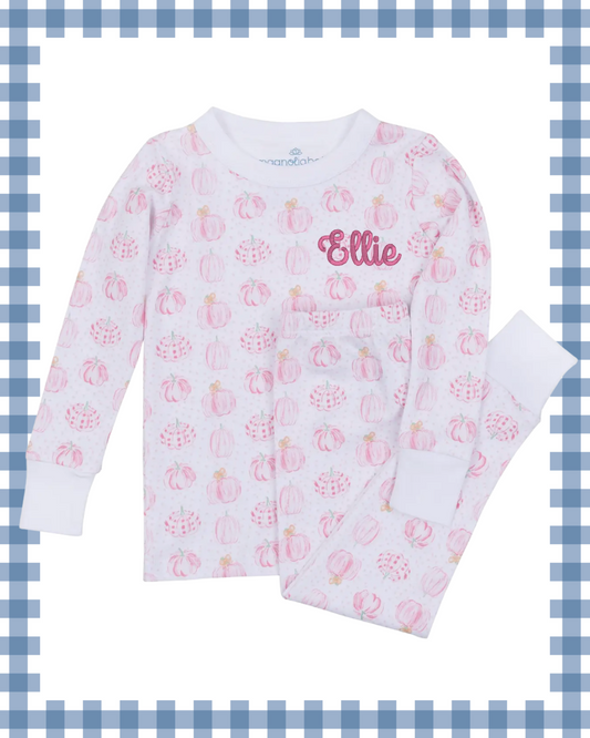 Magnolia Baby: Precious Pumpkins Long Pajamas