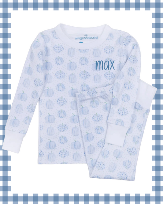 Magnolia Baby: Precious Pumpkins Long Pajamas