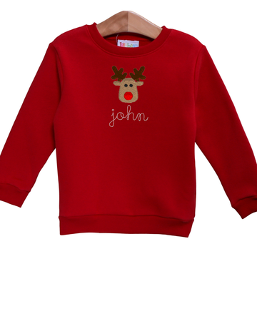 Pre Order: Pullover Fleece Sweatshirt (Red)