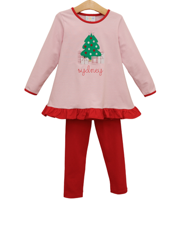 Pre Order: Underneath the Tree Ruffle Pants Set