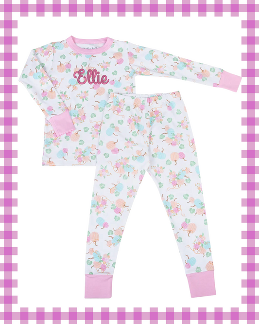 Magnolia Baby: Pumpkin Blush Long PJs