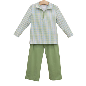 PRE-ORDER: Basin Plaid Evan Pullover Pants Set