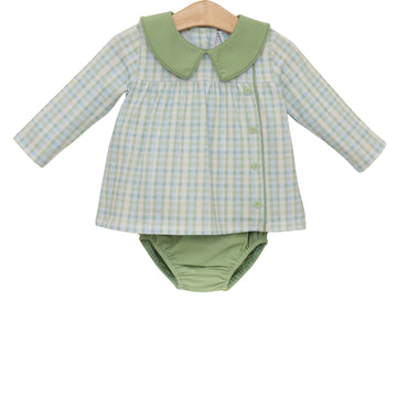 PRE-ORDER: Basin Plaid Liam Diaper Set