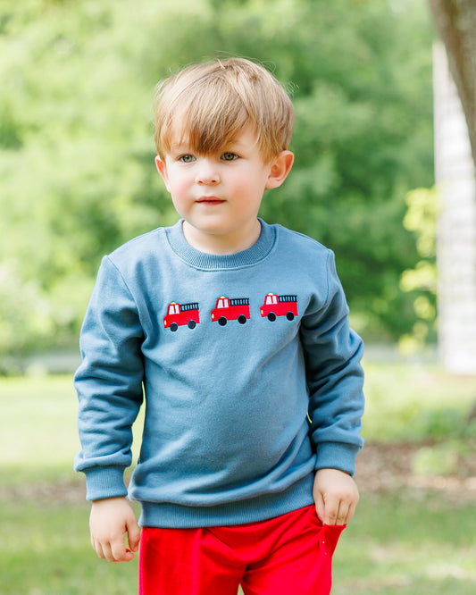 PRE-ORDER: Firetruck Trio French Terry Pullover