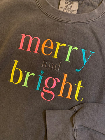 Adult Sweatshirt: Merry & Bright