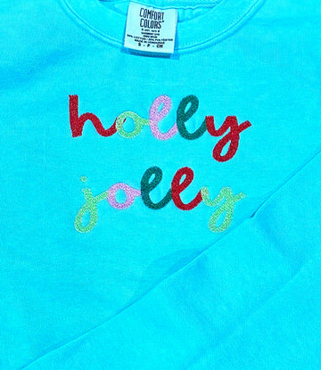 Adult Sweatshirt: Holly Jolly