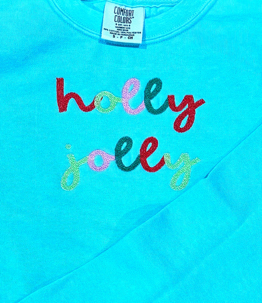Adult Sweatshirt: Holly Jolly