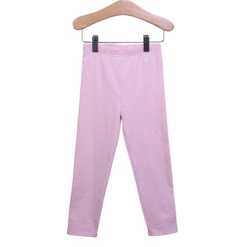 Pre Order: Leggings (Light Pink Stripe)