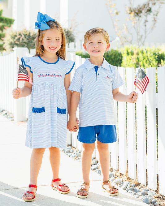 PRE ORDER: Let Freedom Ring Michael Polo Short Set