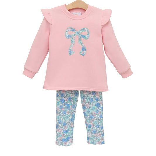 PRE-ORDER: Painted Petals Ruffle Sweatshirt Set