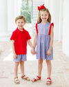 PRE ORDER: Patriotic Plaid Evie Dress