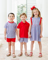 PRE ORDER: Patriotic Plaid Evie Dress