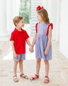 PRE ORDER: Patriotic Plaid Evie Dress