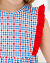 PRE ORDER: Patriotic Plaid Evie Dress