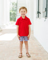 PRE ORDER: Patriotic Plaid Michael Polo Short Set