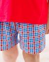 PRE ORDER: Patriotic Plaid Michael Polo Short Set