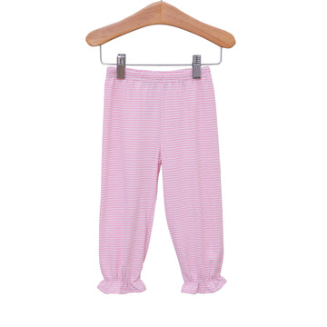 Pre Order: Ruffle Bloomer Pants (Light Pink Stripe)