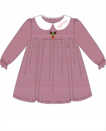 Pre Order: Lottie Dress (Red Stripe)