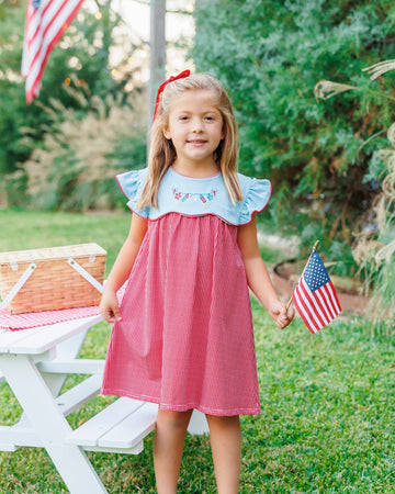PRE ORDER: Star Spangled Banner Scallop Dress