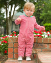 Pre Order: Thomas Pants Set (Red Stripe & Green)